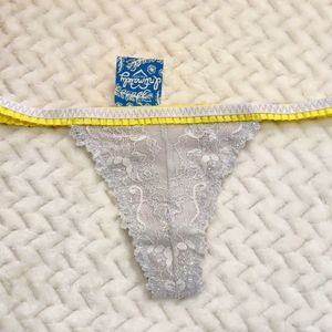 NWT Free People Under the Sun Sliver Fox Thong Panty